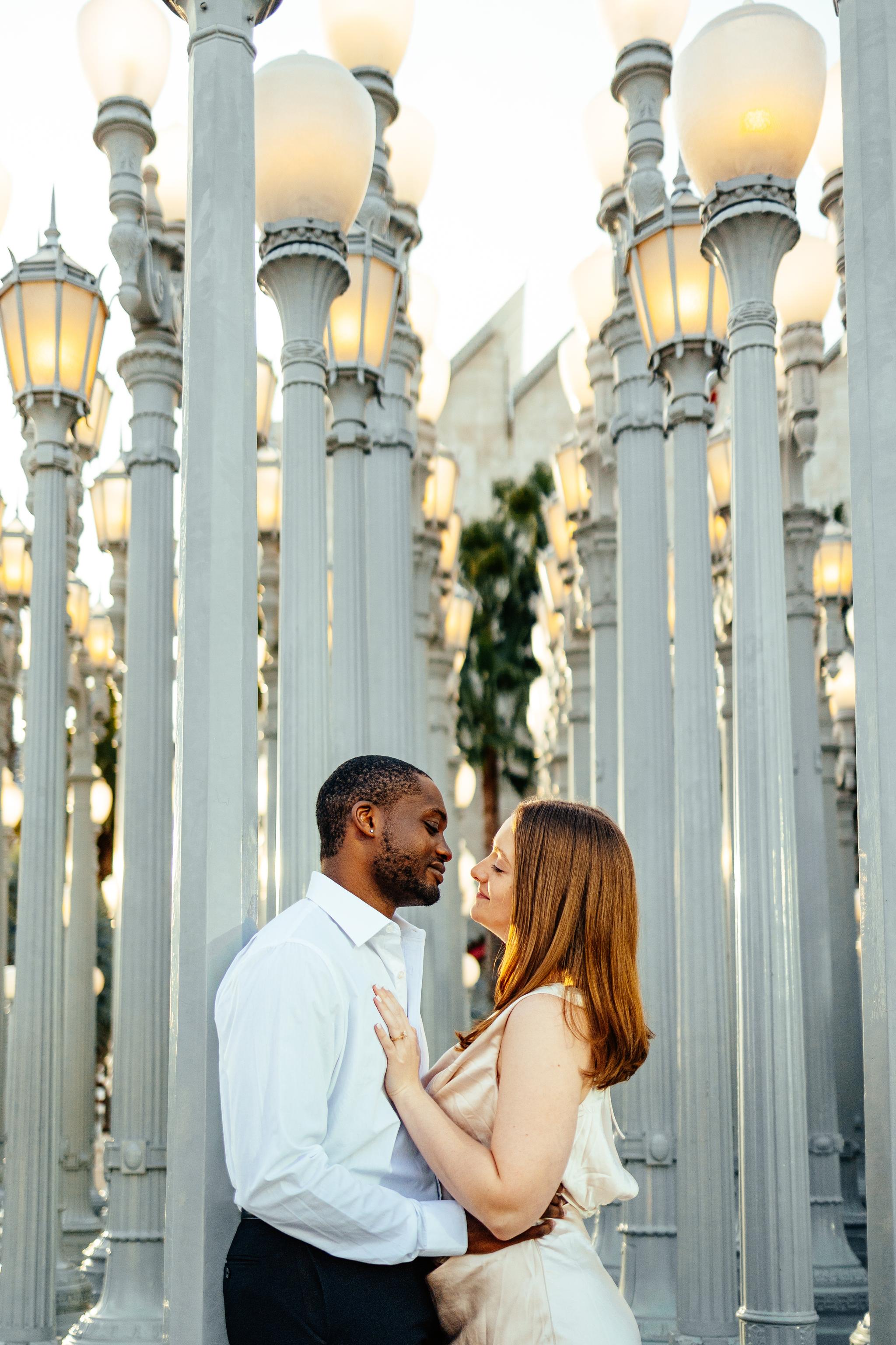 A Golden Hour Engagement Session at LACMA: Celebrating Lindsey & MJ