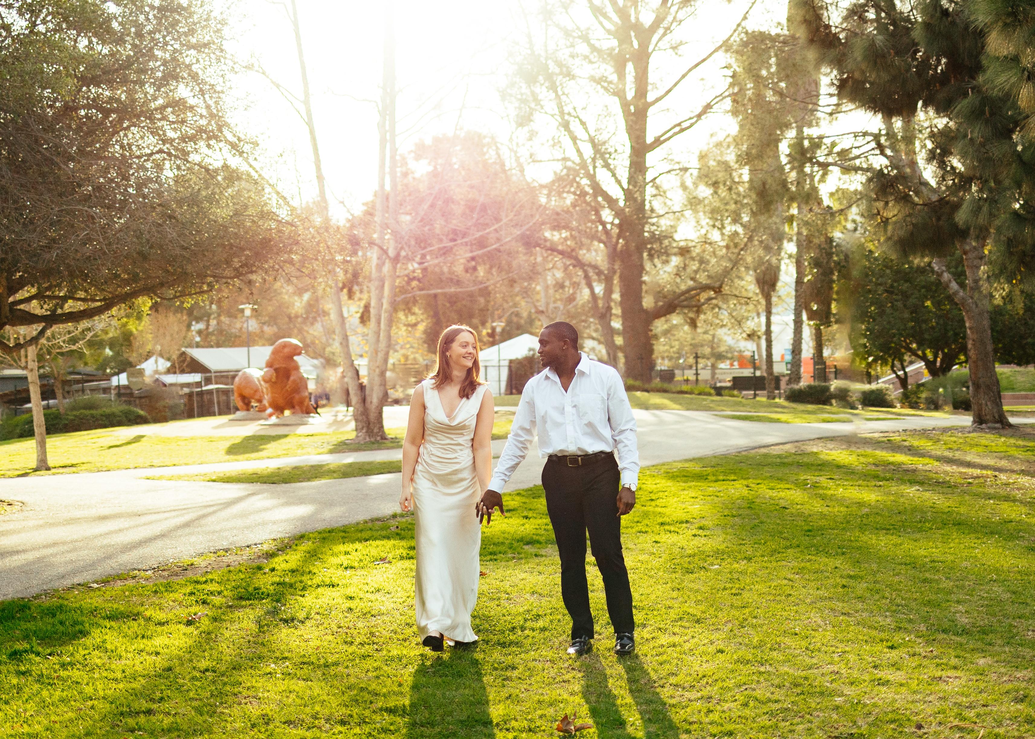 A Golden Hour Engagement Session at LACMA: Celebrating Lindsey & MJ